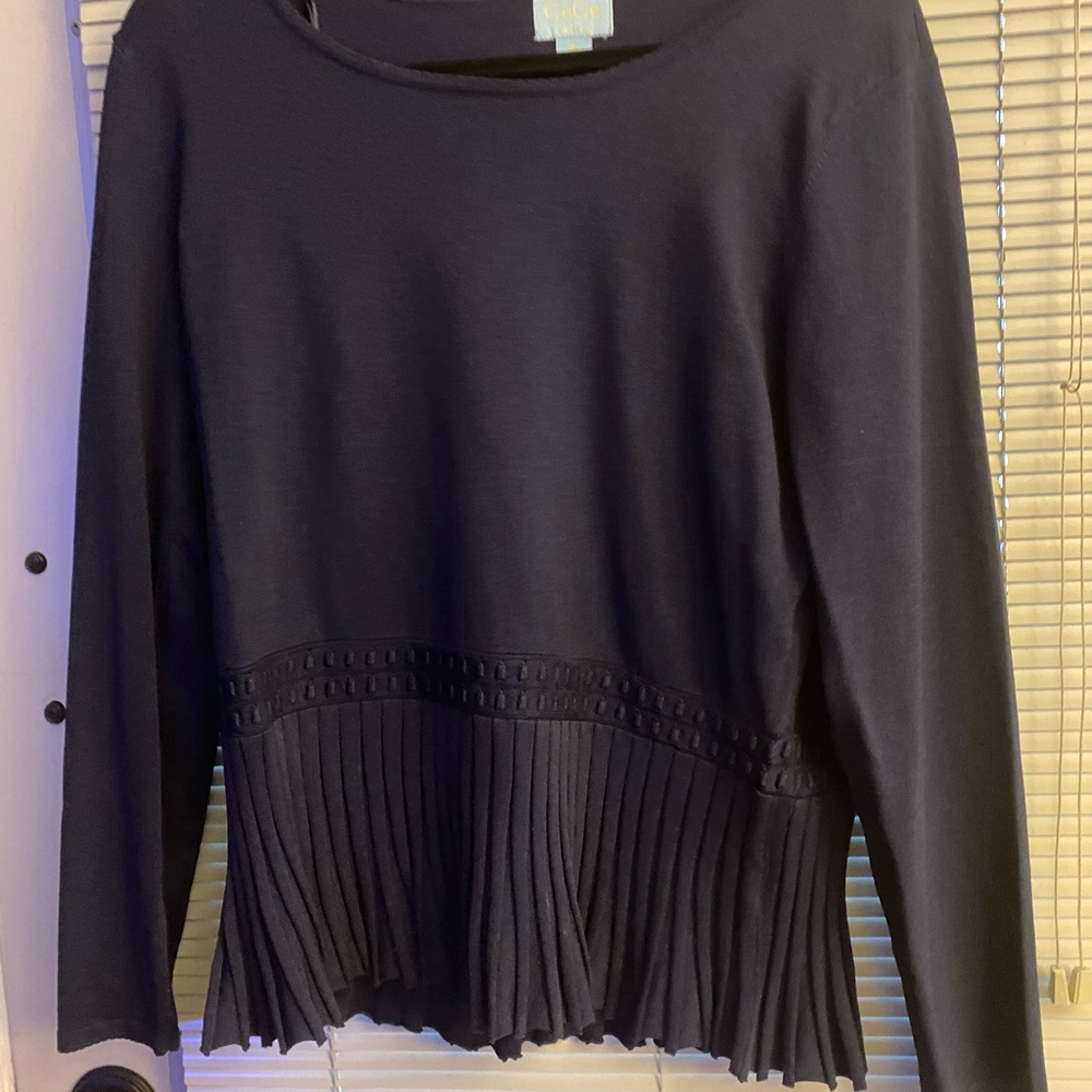 CeCe XL navy blue knit